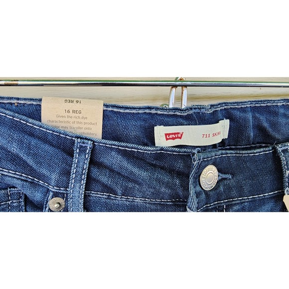 Girls Levi's 711 Skinny Medium Wash Jeans Size 16 - Picture 5 of 6